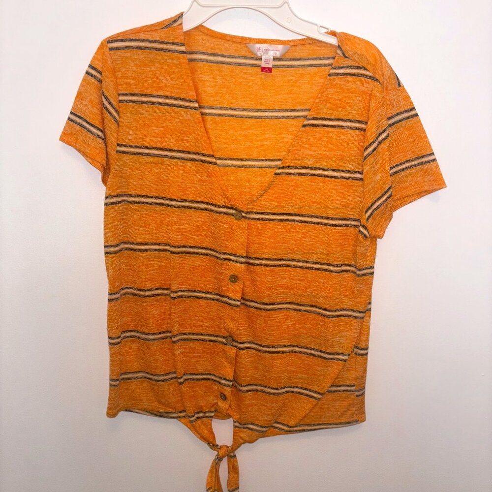 NOBO yellow top with Front tie knot and Button details size M